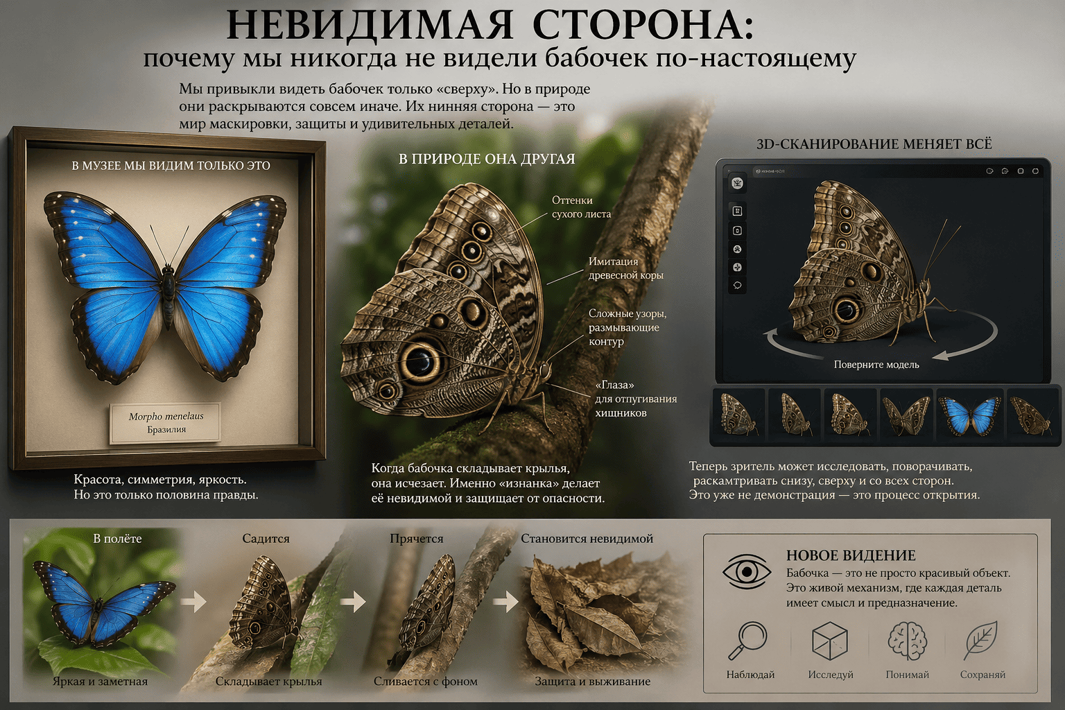 Невидимая сторона: почему мы никогда не видели бабочек по-настоящему