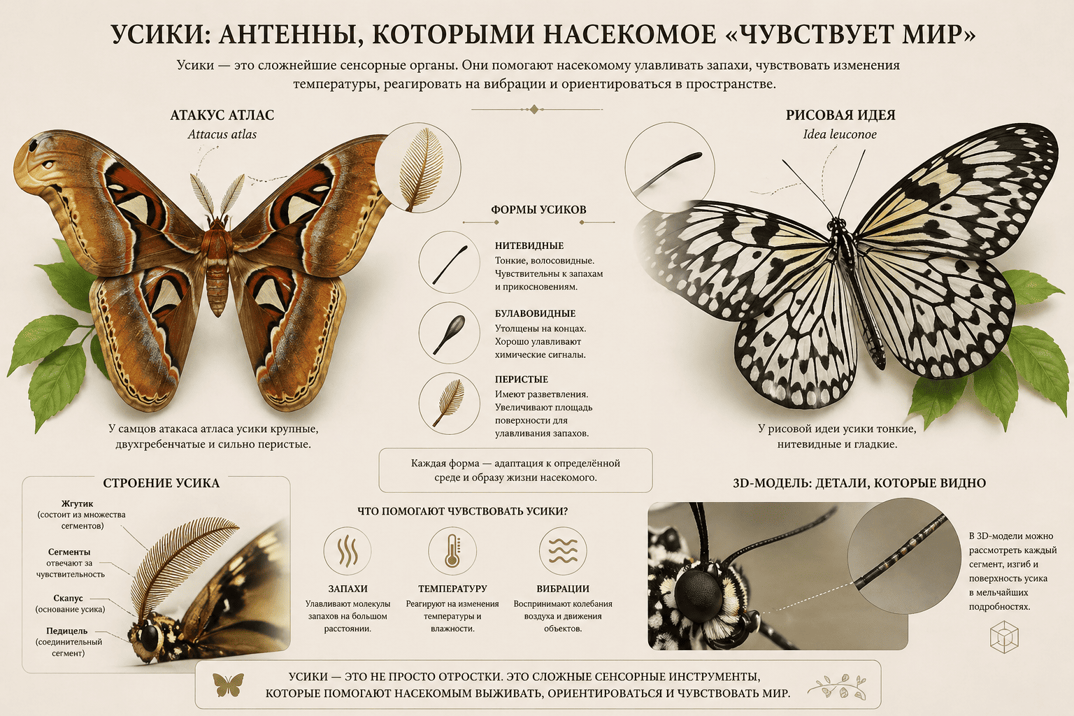 Усики: антенны, которыми насекомое «чувствует мир»